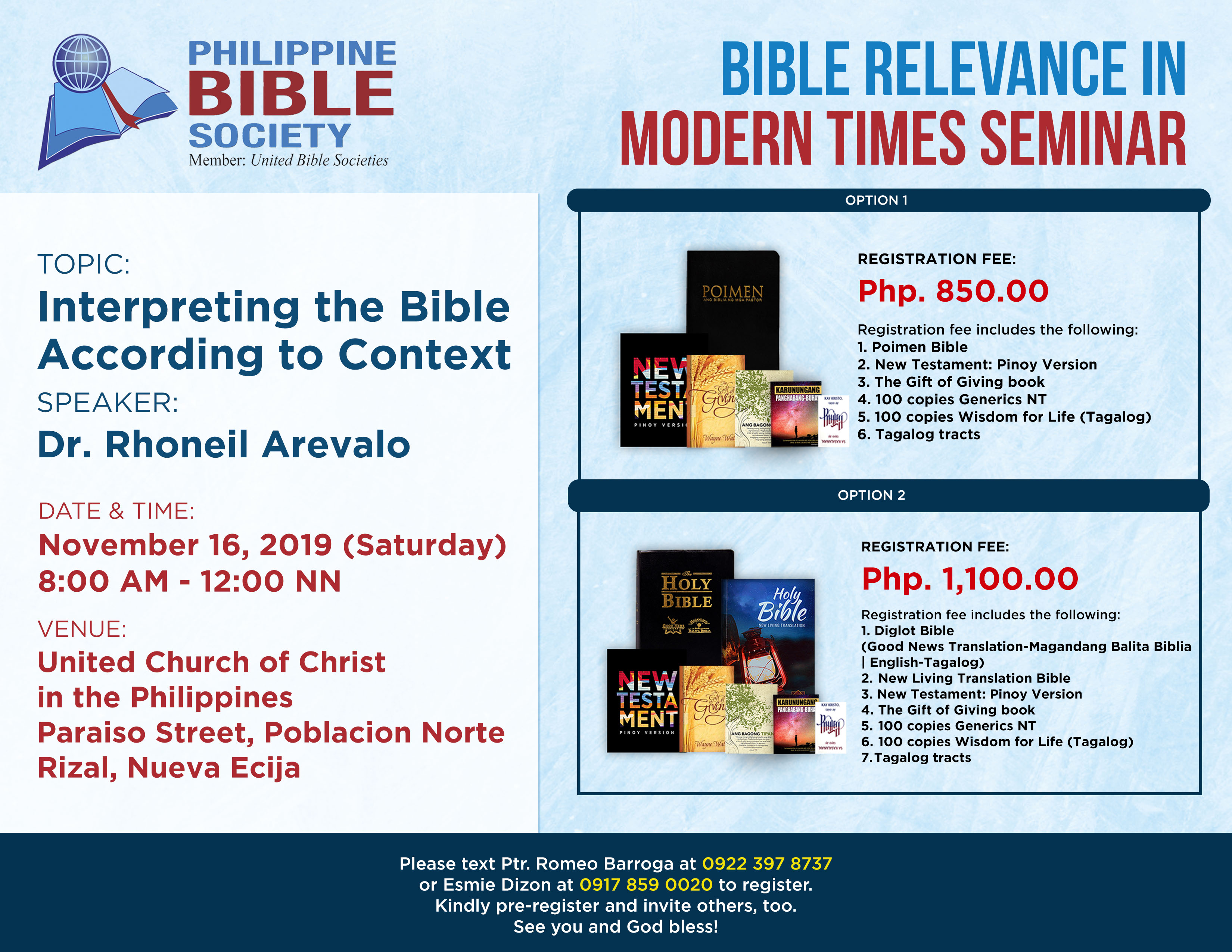 Bible Seminar in UCCP Nueva Ecija