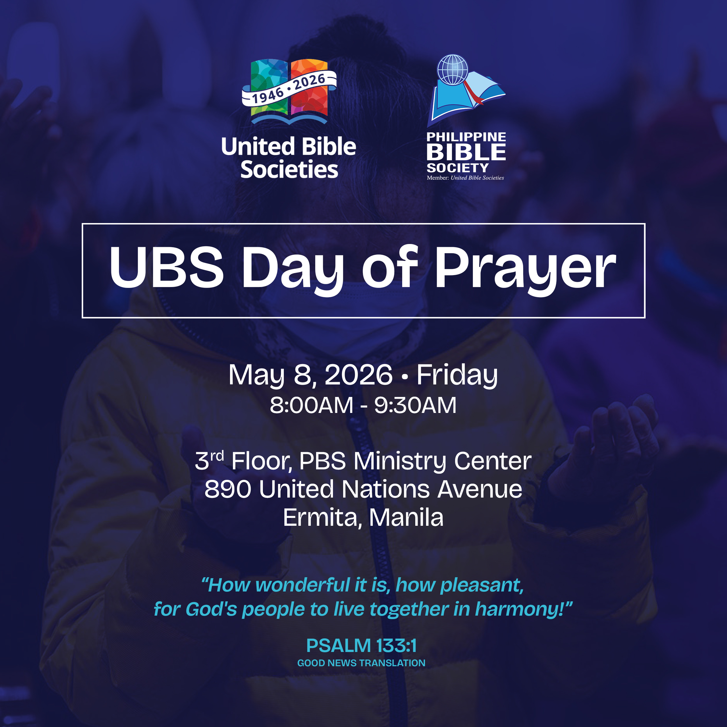 As part of the United Bible Societies (UBS) Fellowship, we’re going to take time to pause, look back, and thank the Lord for His faithfulness through the years. For 80 years, more than 200 Bible Societies around the world have worked hand in hand to make God’s Word more accessible, reaching lives, bringing hope, and transforming communities and nations.
